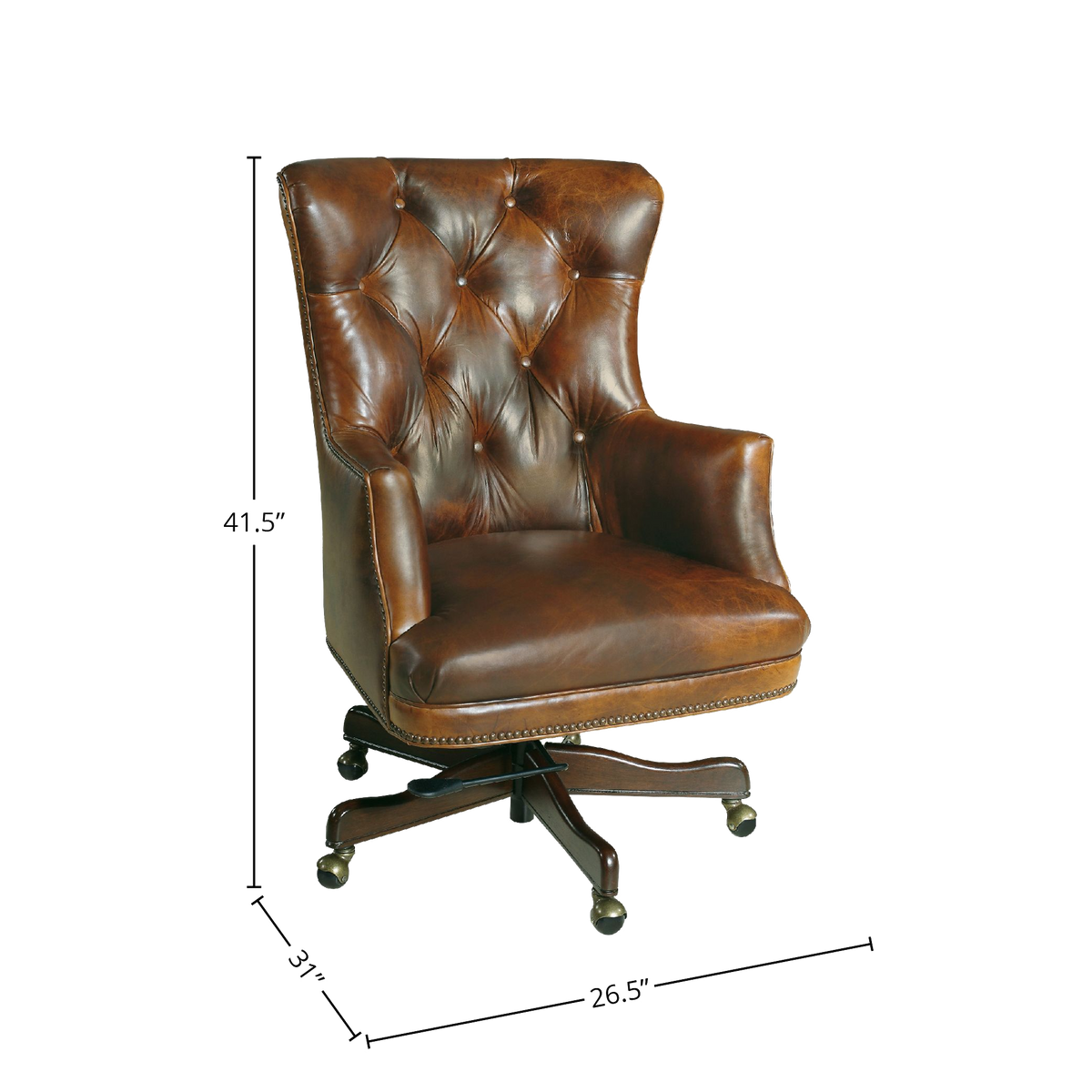 Bodhi Leather Office Chair, Brown