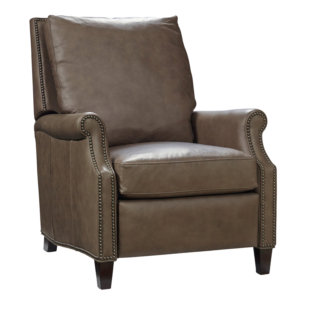 Cariel Recliner, Leather, Gray