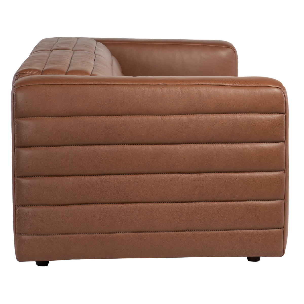Cathal 89&quot; Wide Upholstered Leather Sofa, Brown