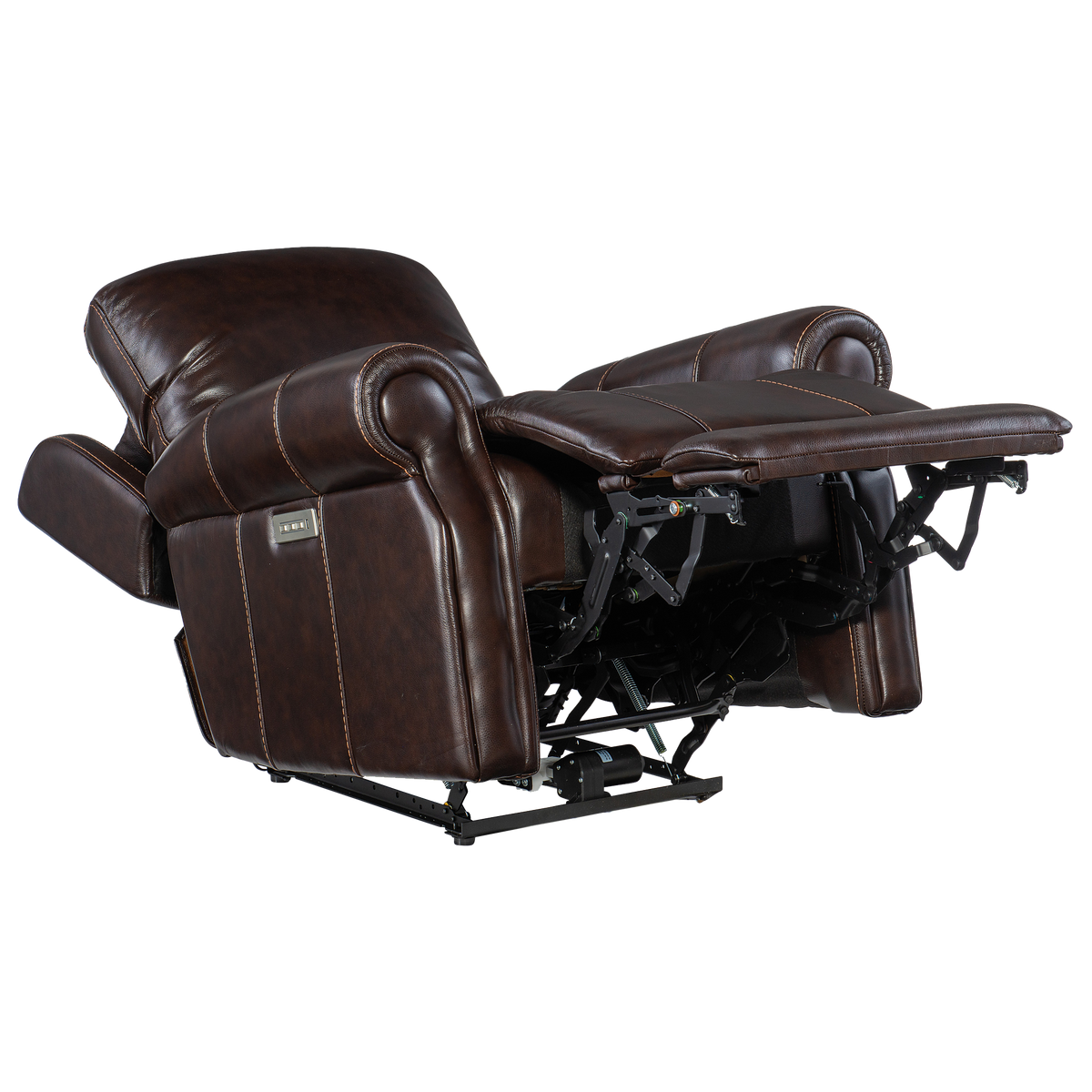 Eanna Power Recliner with Articulating Headrest and Lumbar Support, Leather