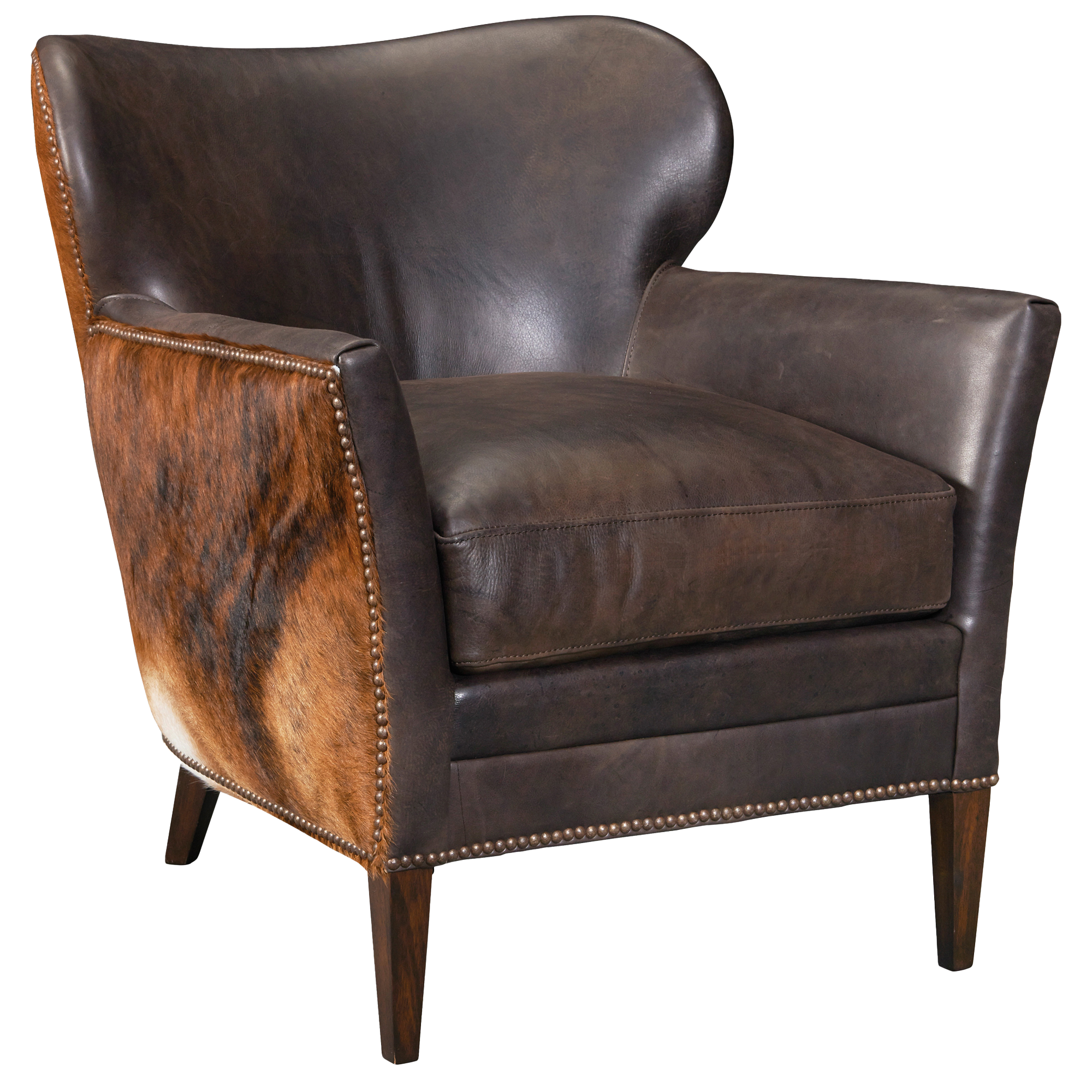 Kyson 29.5" Wide Side Chair, Leather