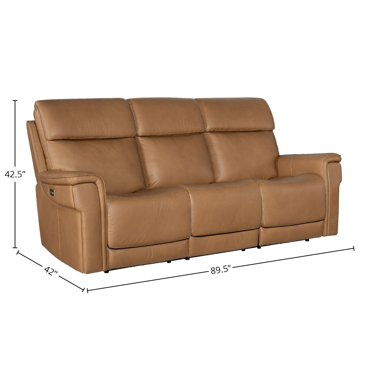 Lorella 89.5&quot; Wide Upholstered Leather Sofa