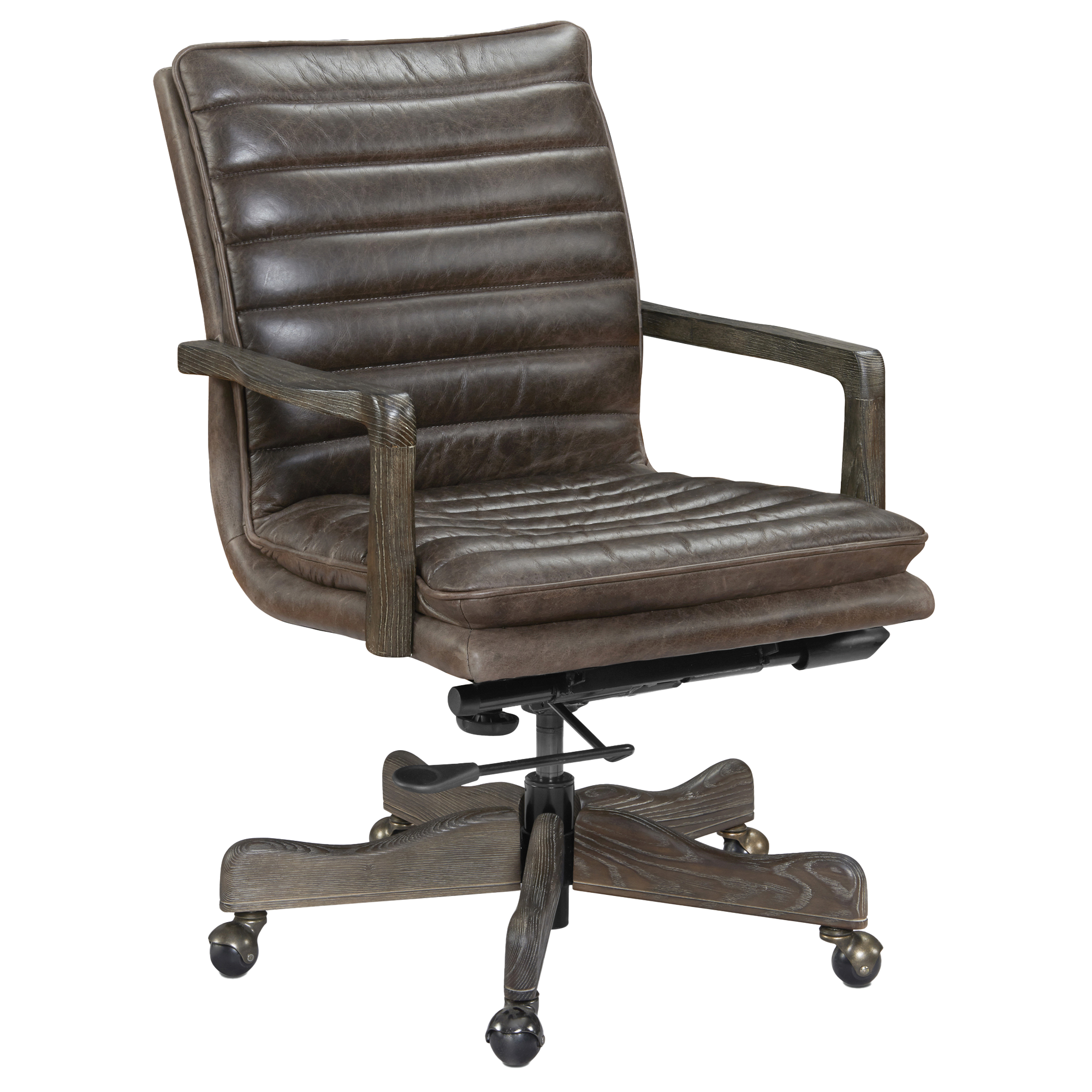 Langstal Leather Office Chair, Brown