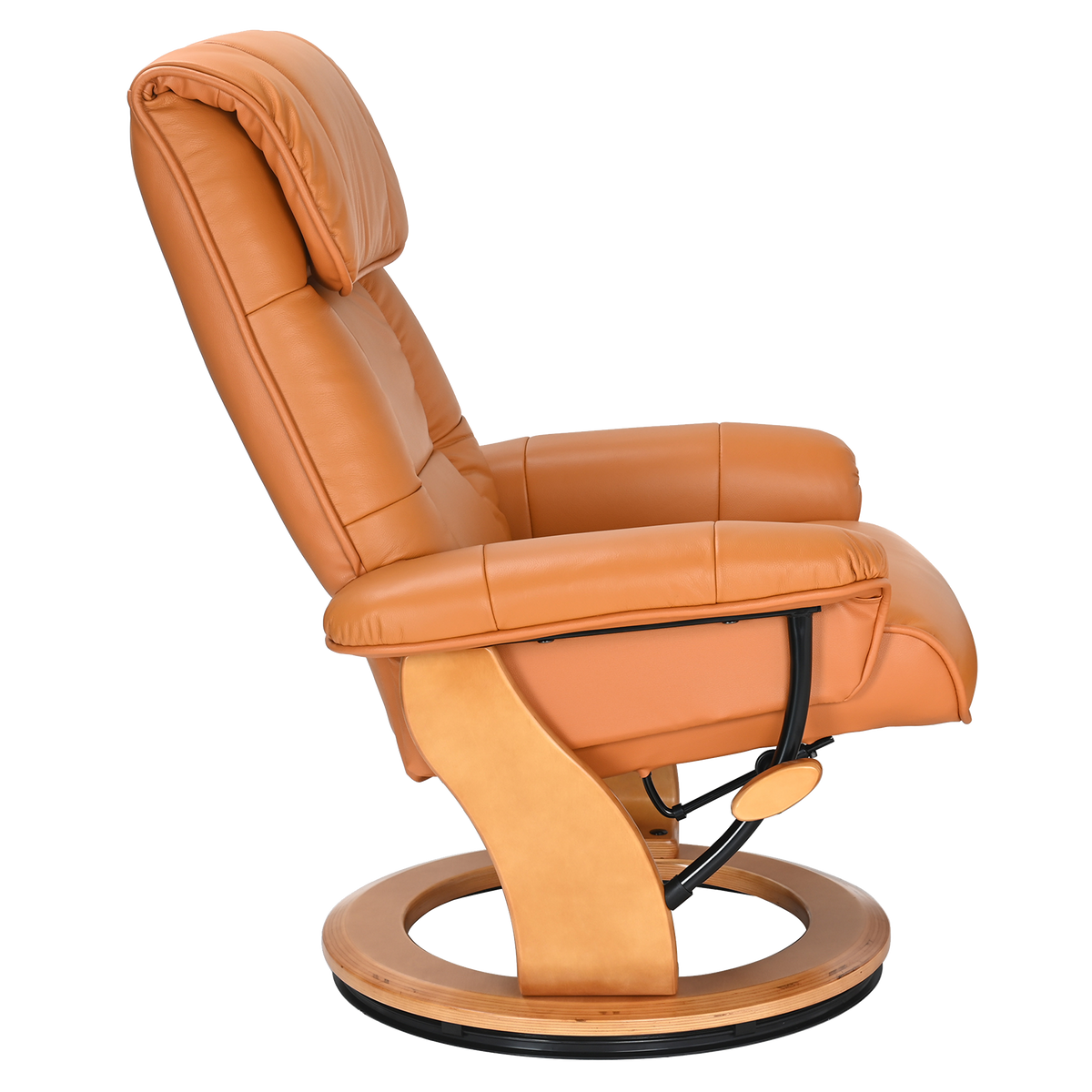 Muscat 360 Leather Swivel Recliner with Ottoman