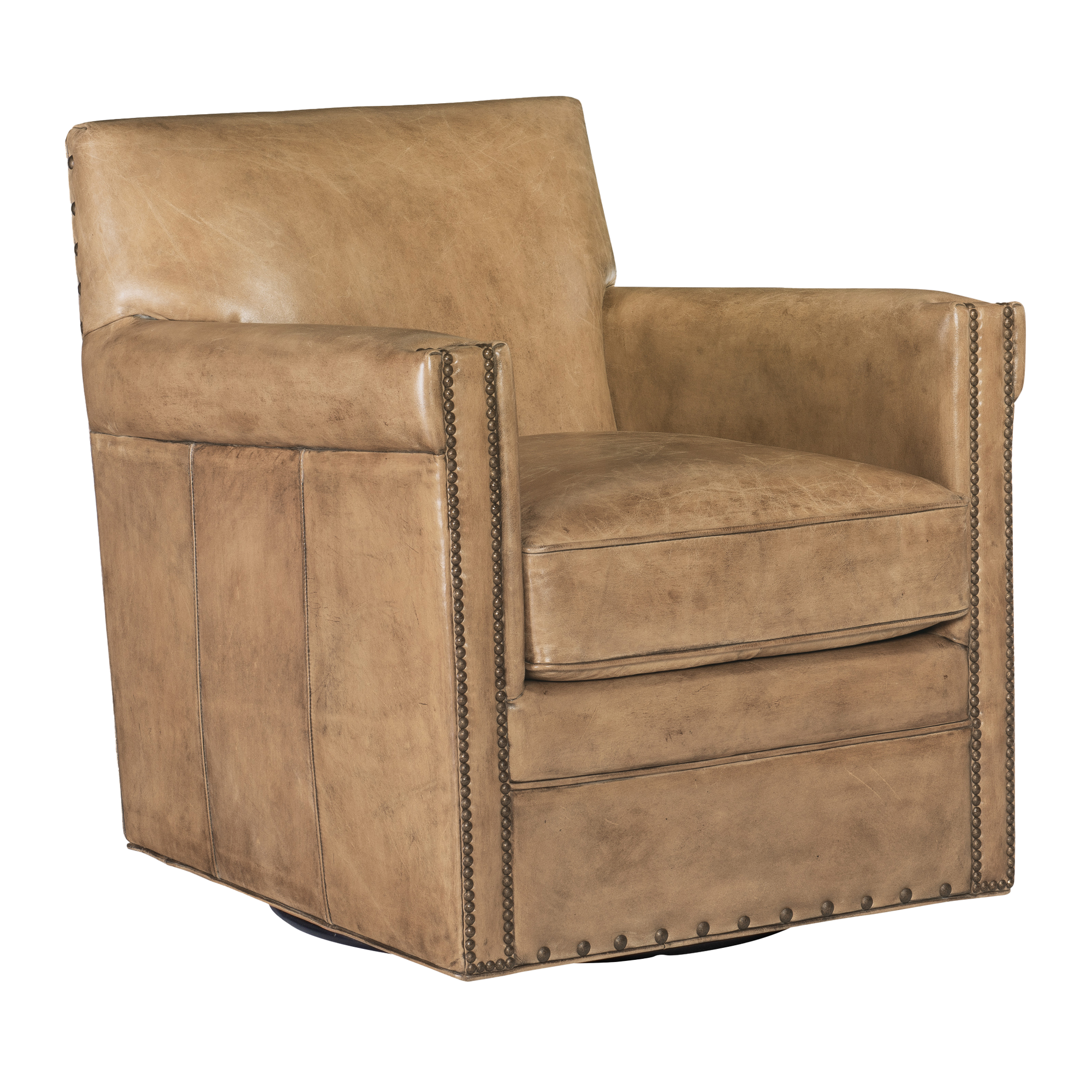 Pierson 29" Wide Swivel Side Chair, Leather