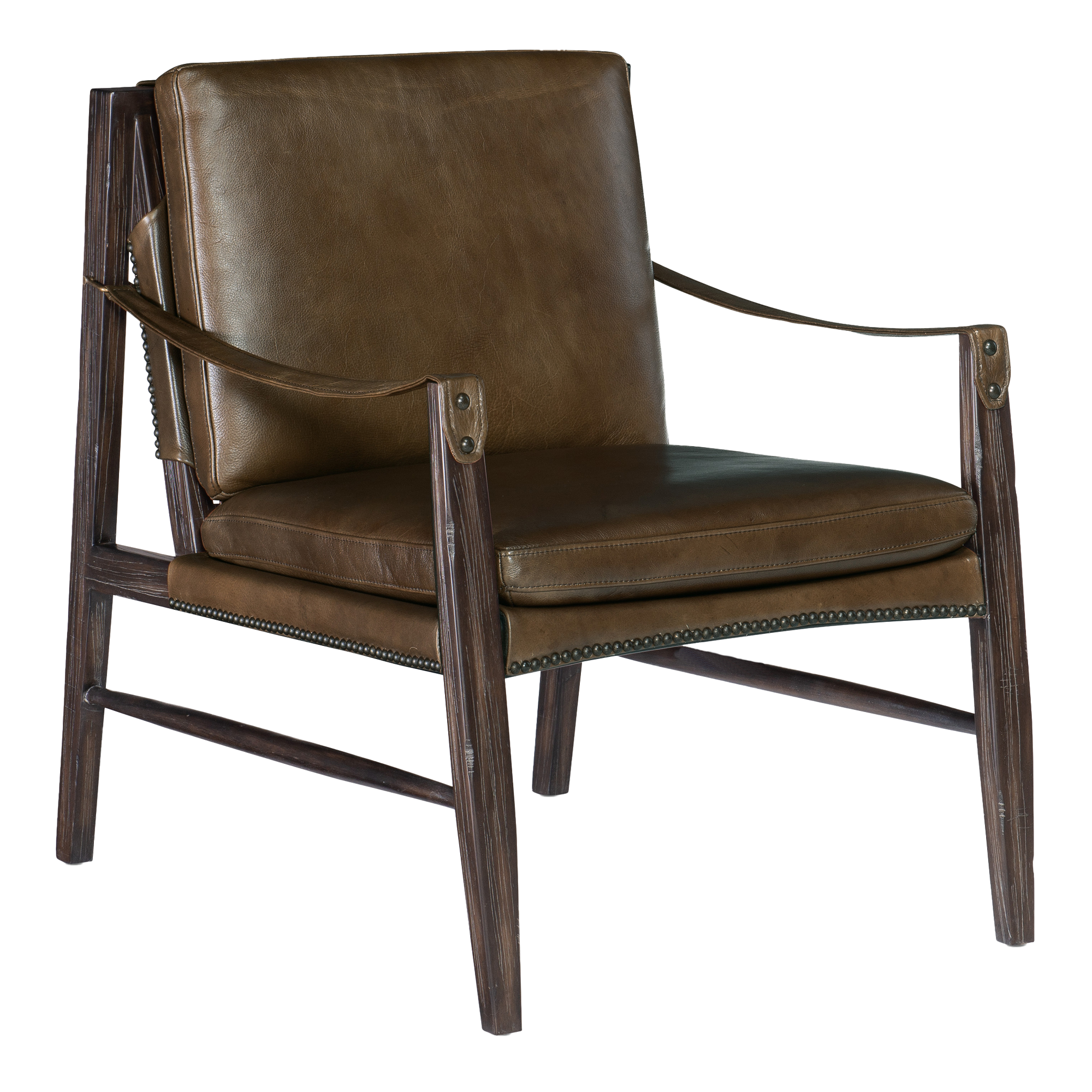 Selah 26" Wide Side Chair, Leather, Black