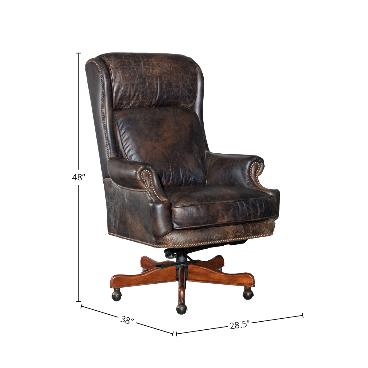 Tobiaas Leather Office Chair, Brown