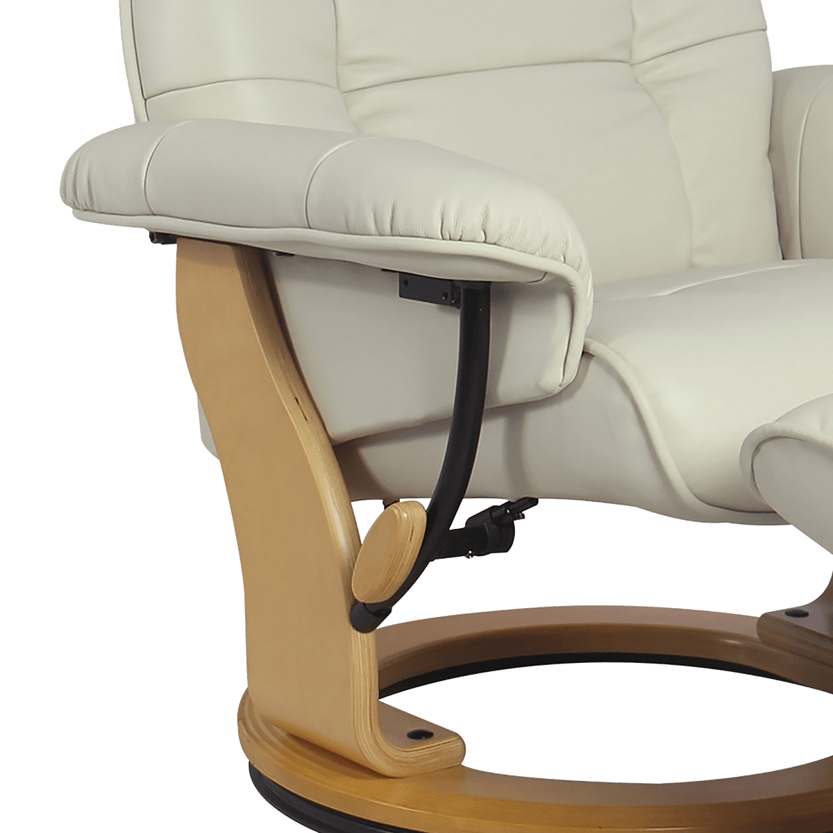 Muscat Leather Swivel Recliner with Matching Ottoman - Coja