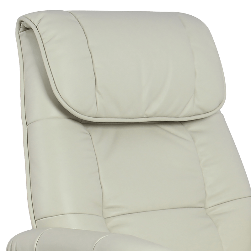 Muscat Leather Swivel Recliner with Matching Ottoman - Coja