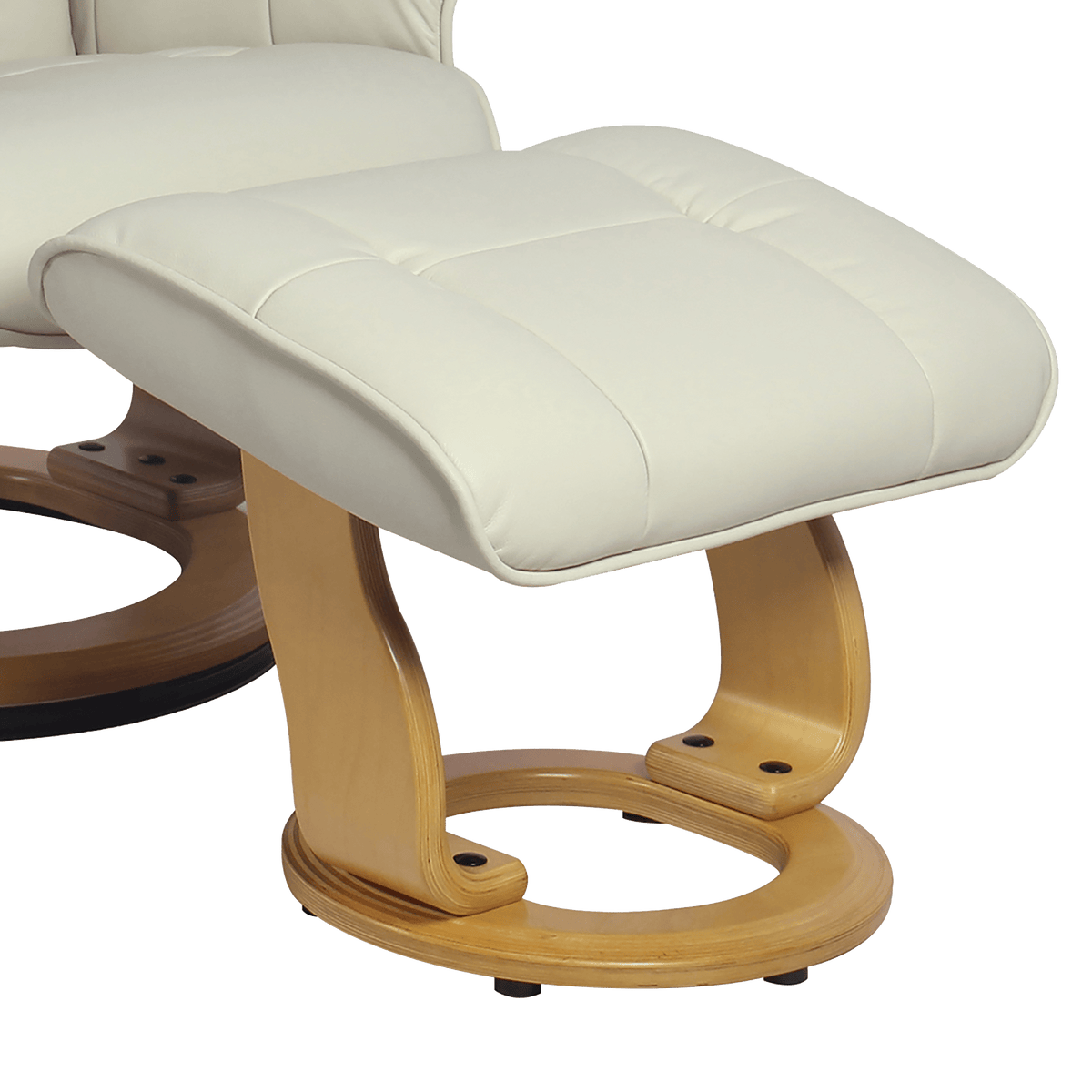 Muscat Leather Swivel Recliner with Matching Ottoman - Coja
