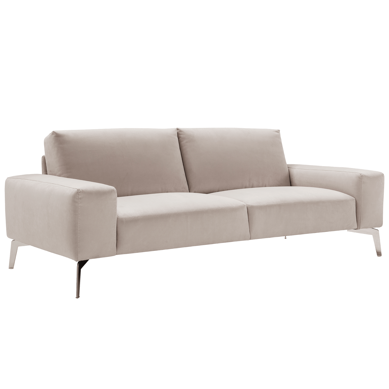 Abbraccio Italian Microfiber Loveseat – Light Gray - Coja