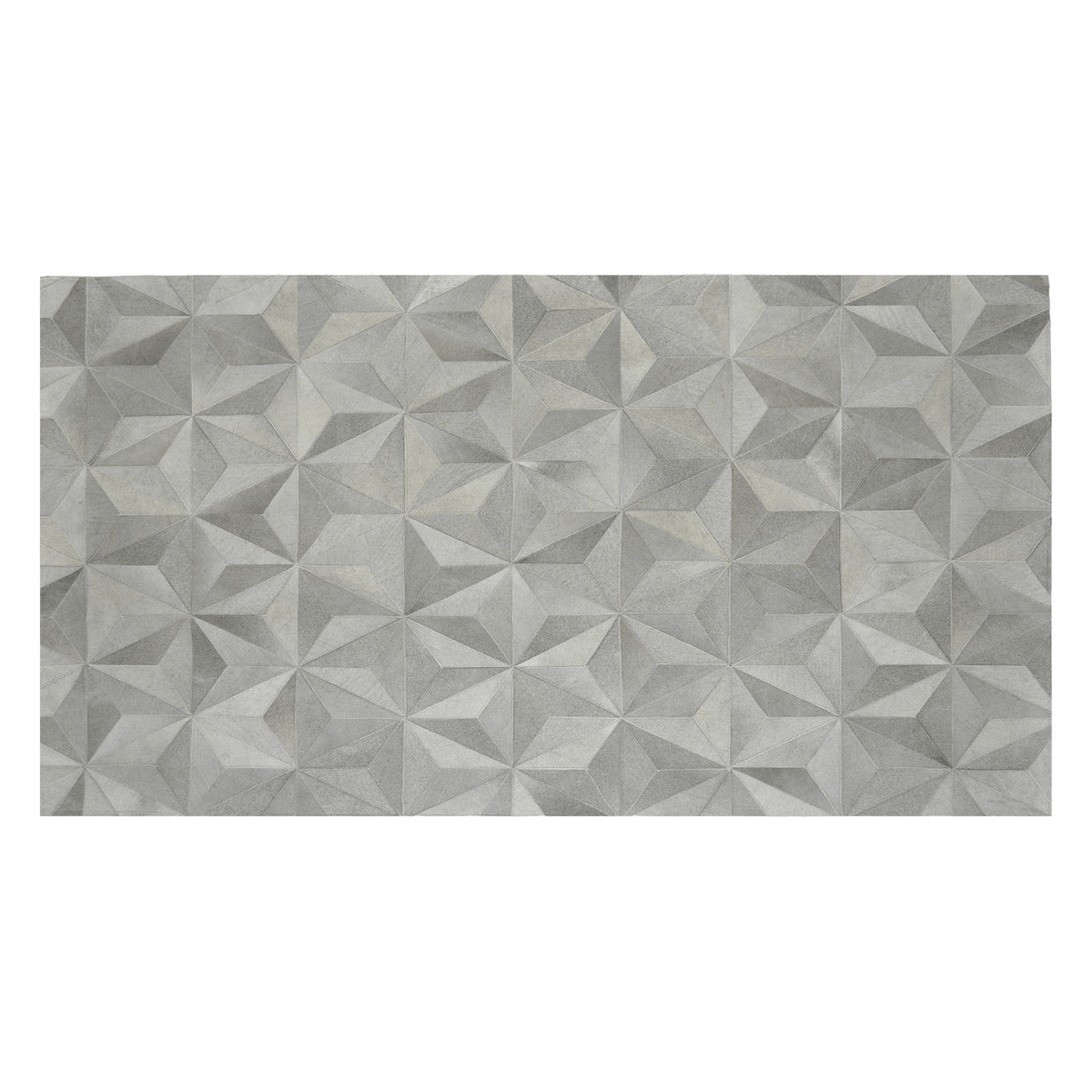 Agate Geometric Hair On Leather Rug, Rectangle 4&#39; x 6&#39; - Coja