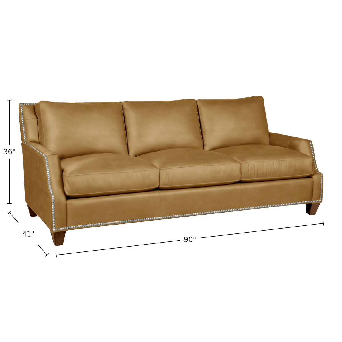 Aillis Genuine Leather Sofa - Made in U.S.A. - Coja