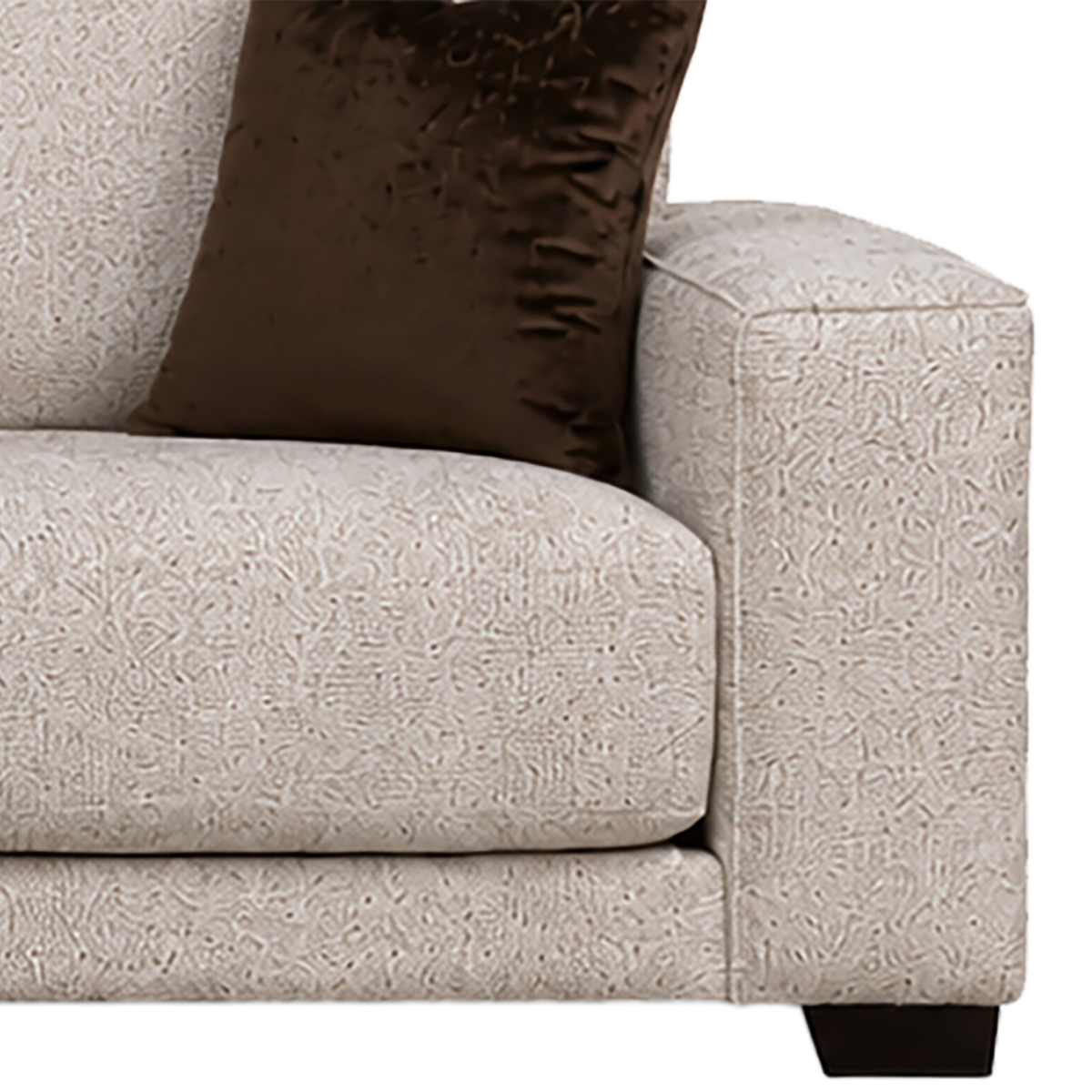 Alay Contemporary Fabric Sectional Sofa, Natural