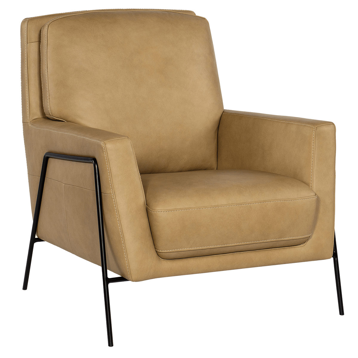 Aziel 30.5&quot; Wide Side Chair, Leather - Coja