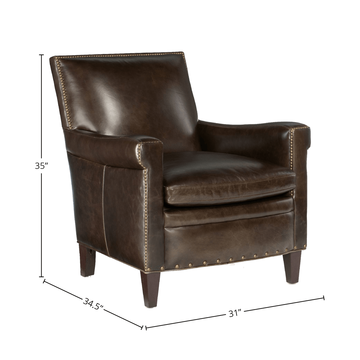 Blaise 31&quot; Wide Side Chair, Leather - Coja