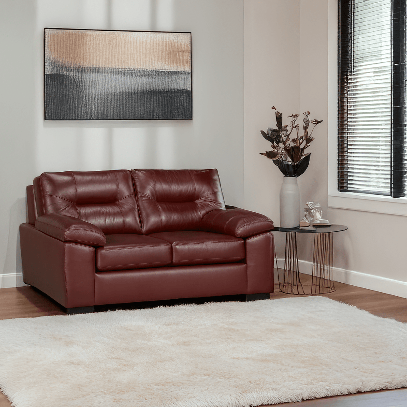 Baeza Leather Loveseat