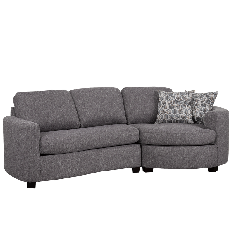 Ballica Chofa Cuddler Sectional, Charcoal