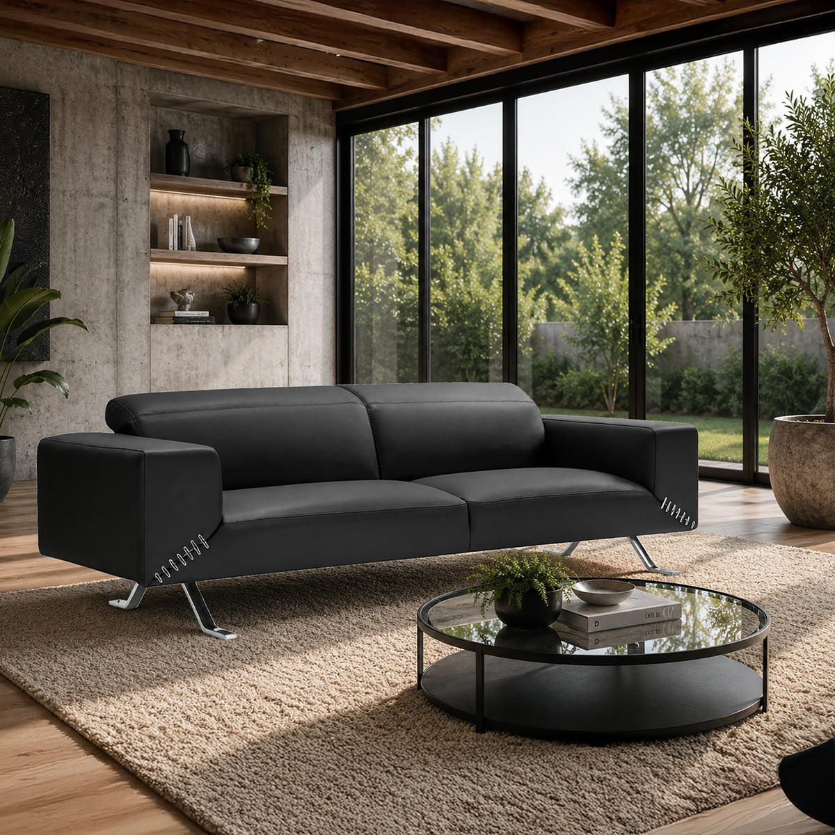 Bellissimo Modern Italian Leather Sofa - Coja