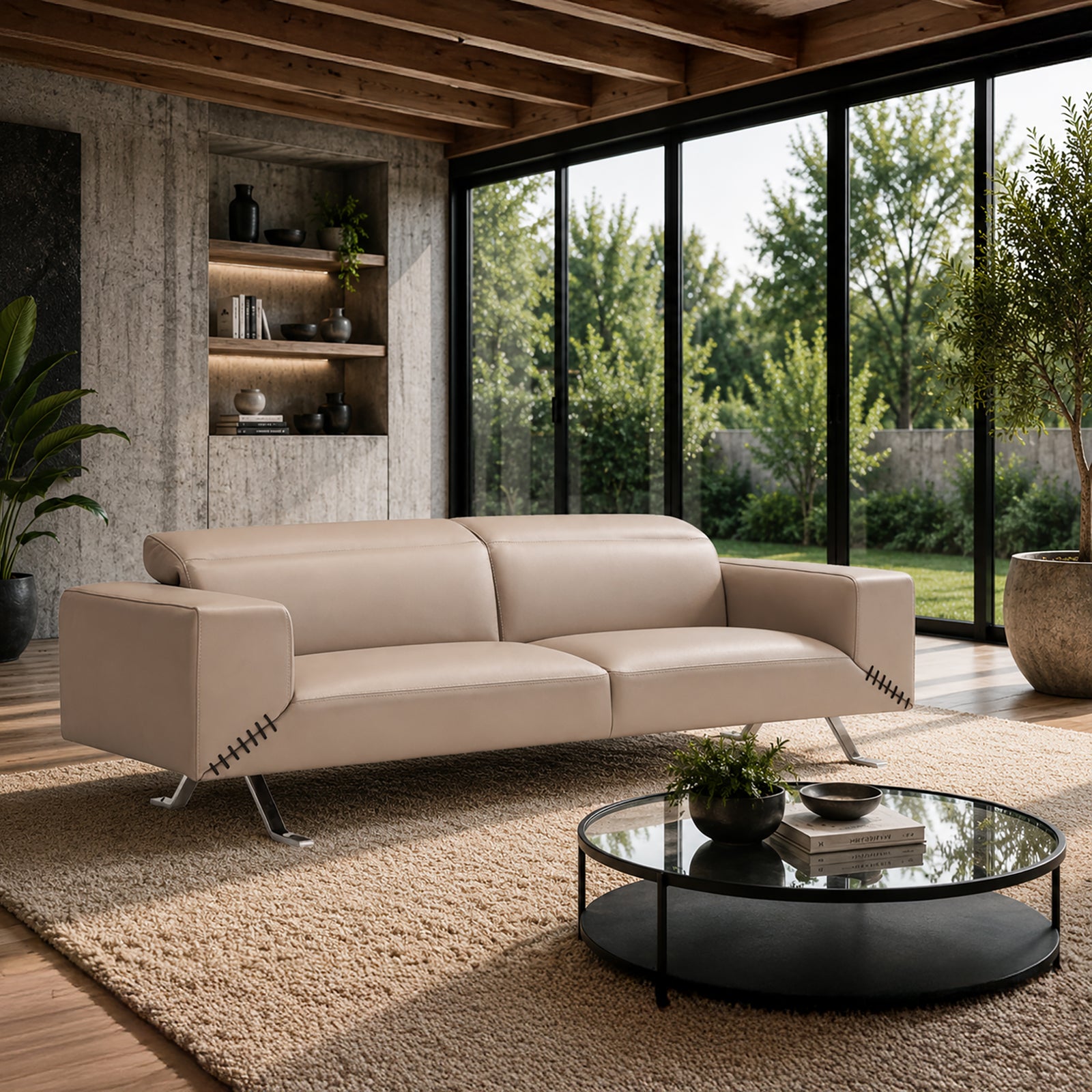 Bellissimo Modern Italian Leather Sofa - Coja