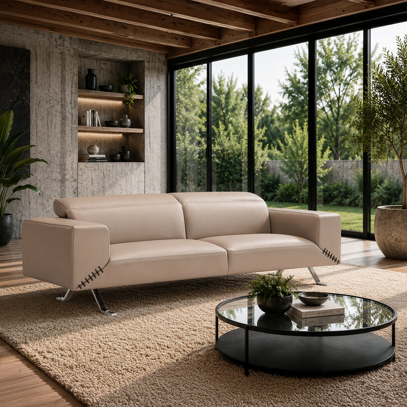 Bellissimo Modern Italian Leather Sofa - Coja