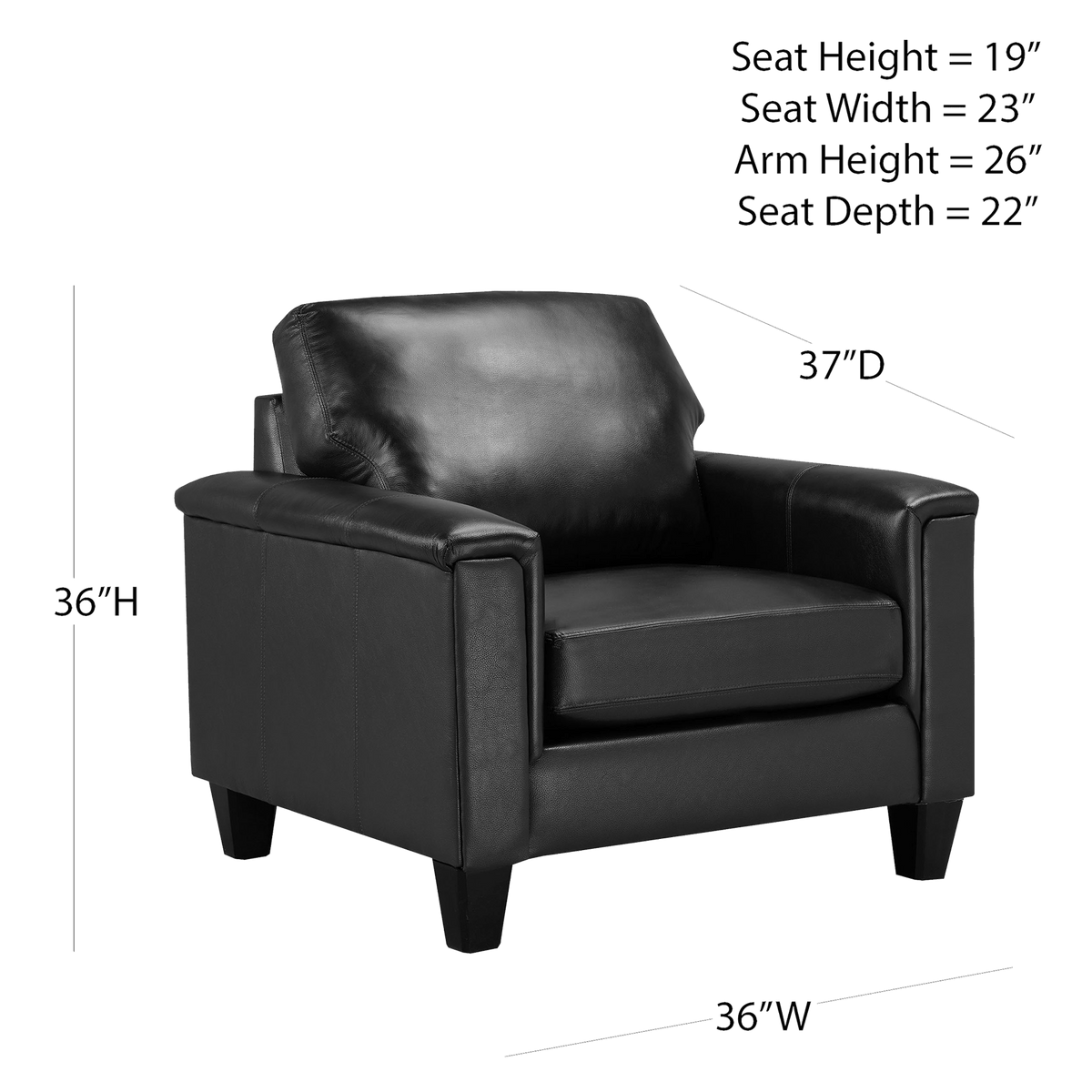 Benson Leather Sofa & Two Chair Set - Coja