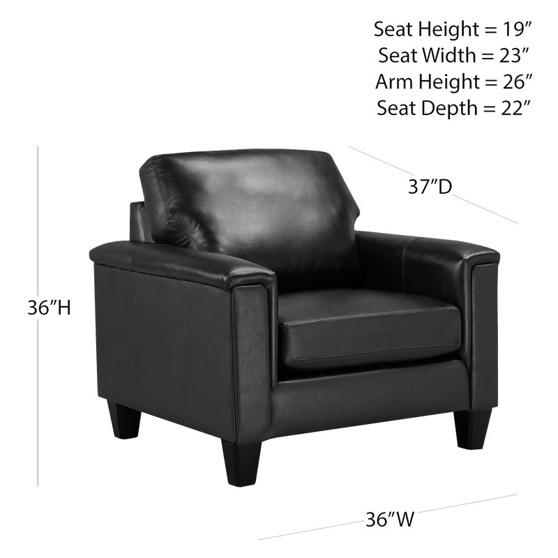 Benson Leather Sofa & Two Chair Set - Coja