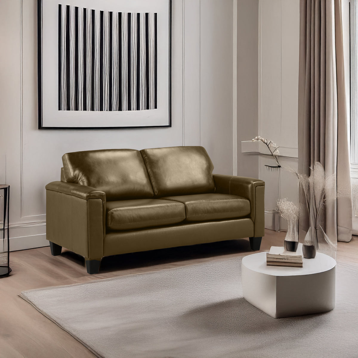 Benson Leather Loveseat