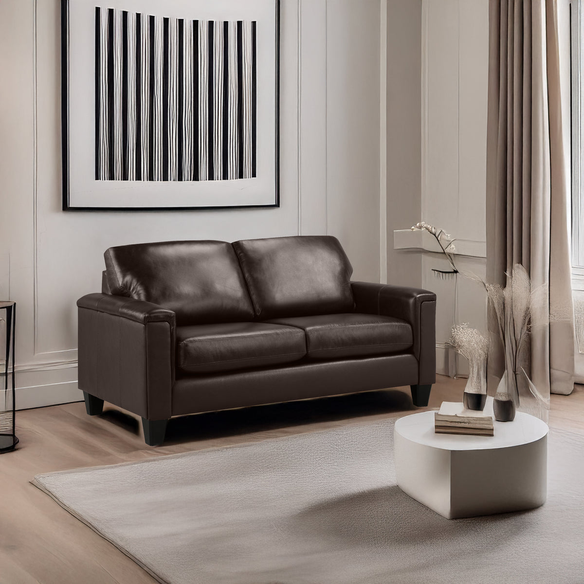 Benson Leather Loveseat