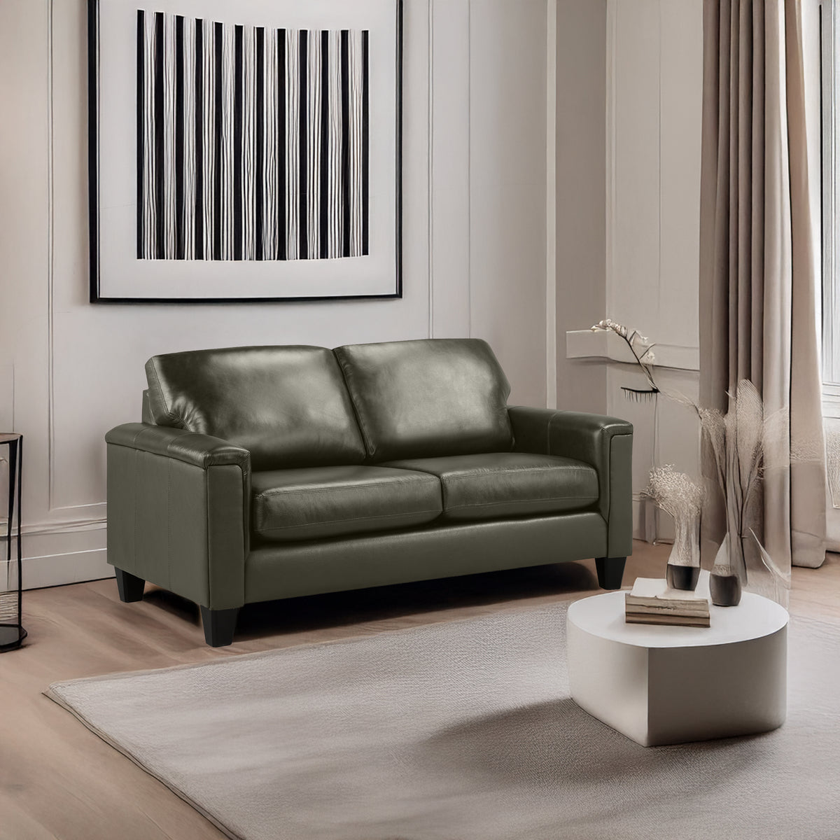 Benson Leather Loveseat