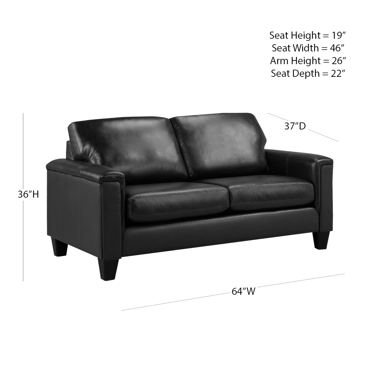 Benson Leather Sofa, Loveseat & Chair Set - Coja