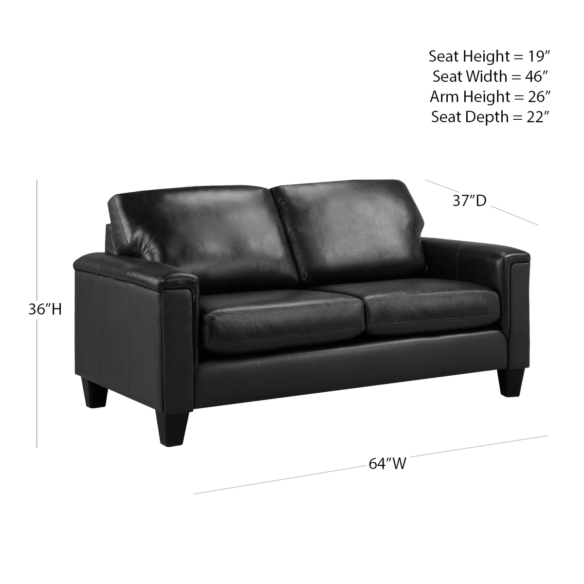 Benson Leather Loveseat