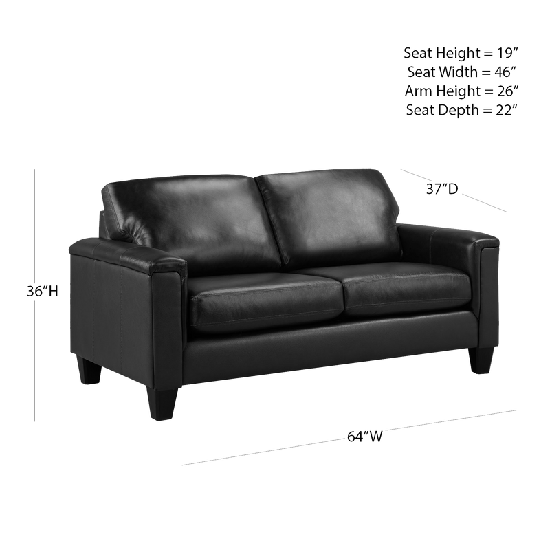 Benson Leather Loveseat