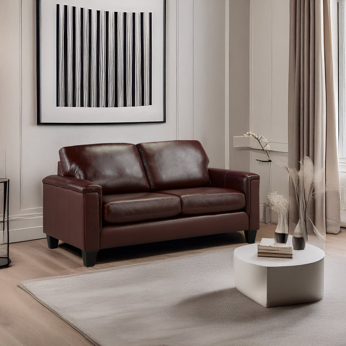Benson Leather Loveseat - Coja