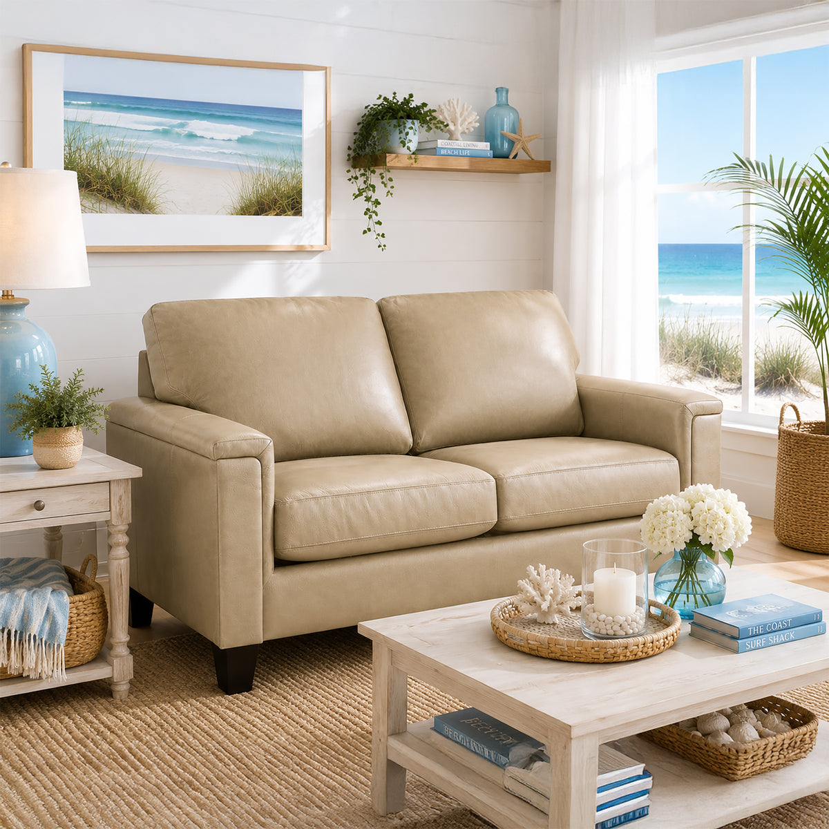 Benson Leather Loveseat - Coja