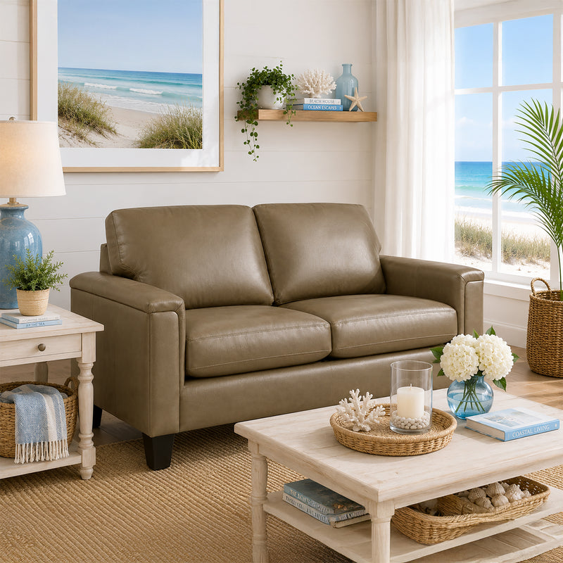 Benson Leather Loveseat - Coja