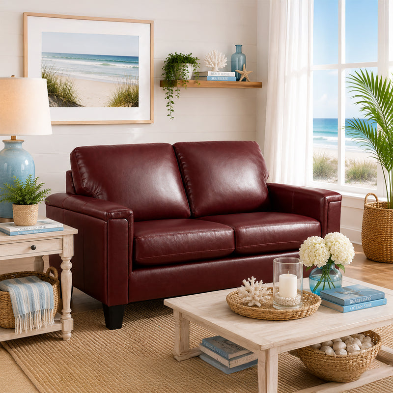 Benson Leather Loveseat - Coja