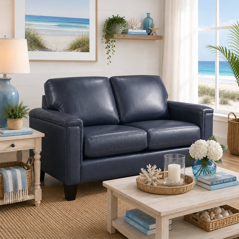 Benson Leather Loveseat - Coja