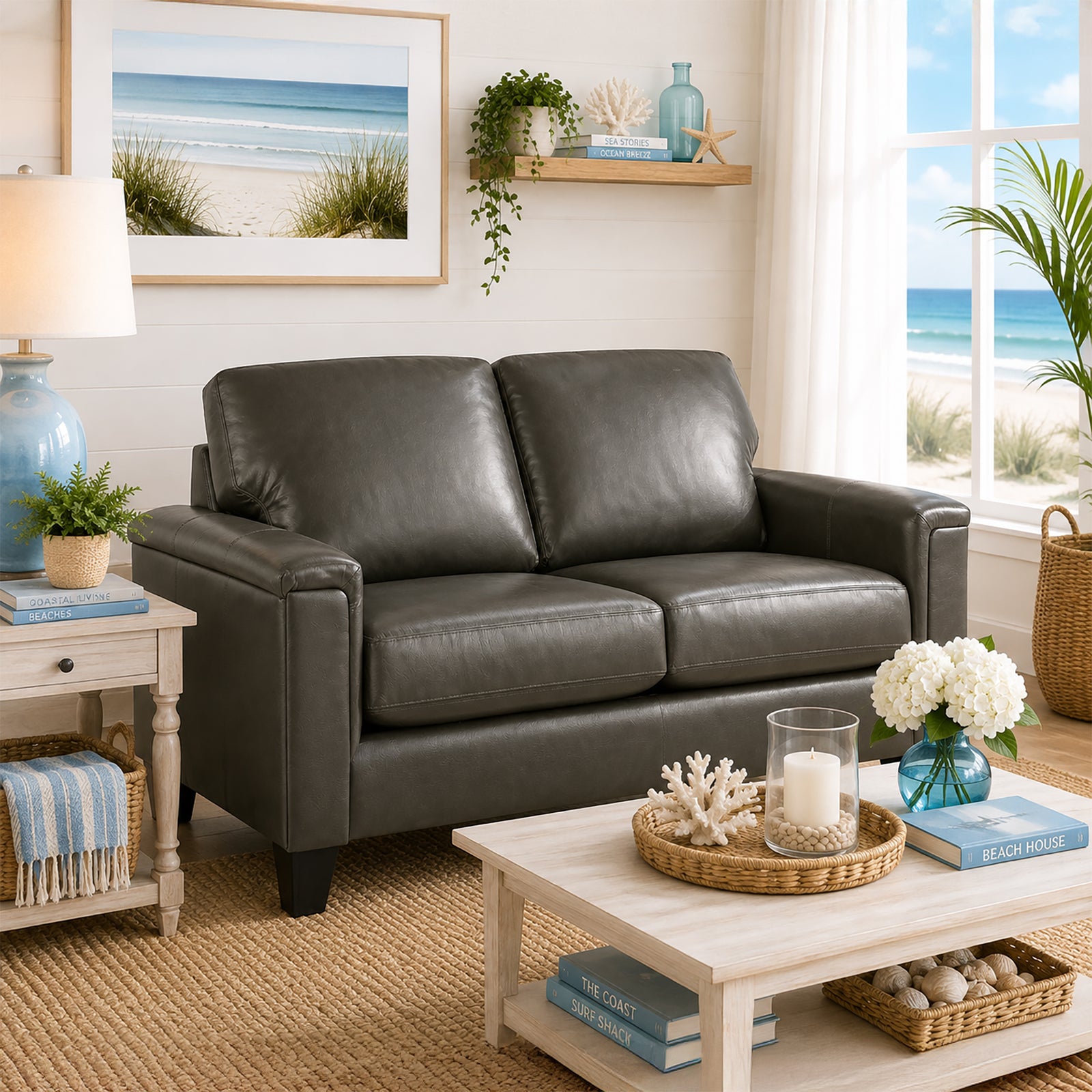 Benson Leather Loveseat