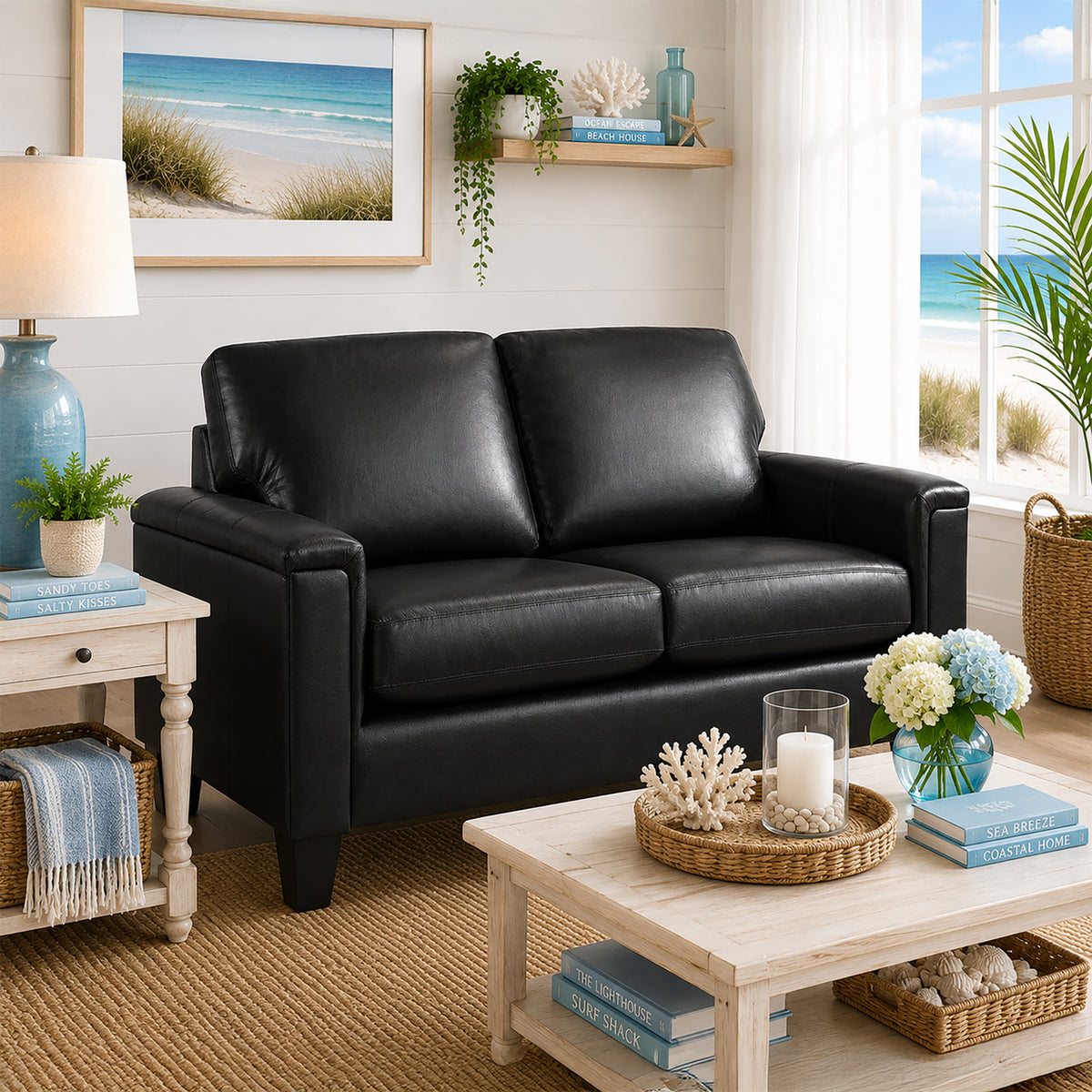 Benson Leather Loveseat - Coja