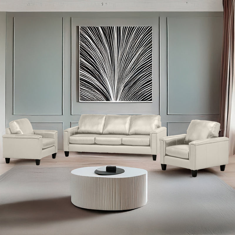 Benson Leather Sofa & Two Chair Set - Coja