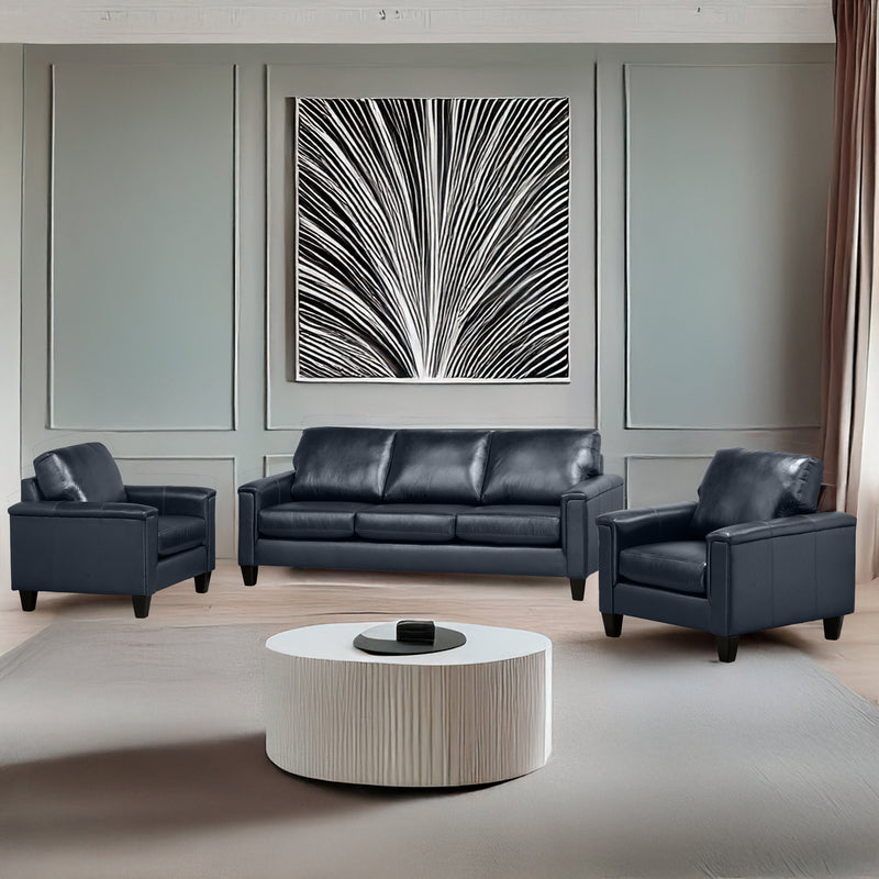 Benson Leather Sofa & Two Chair Set - Coja