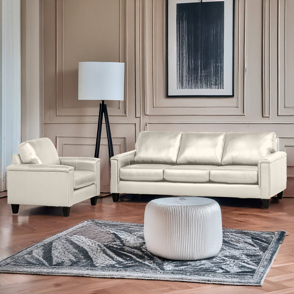 Benson Leather Sofa & Chair Set - Coja