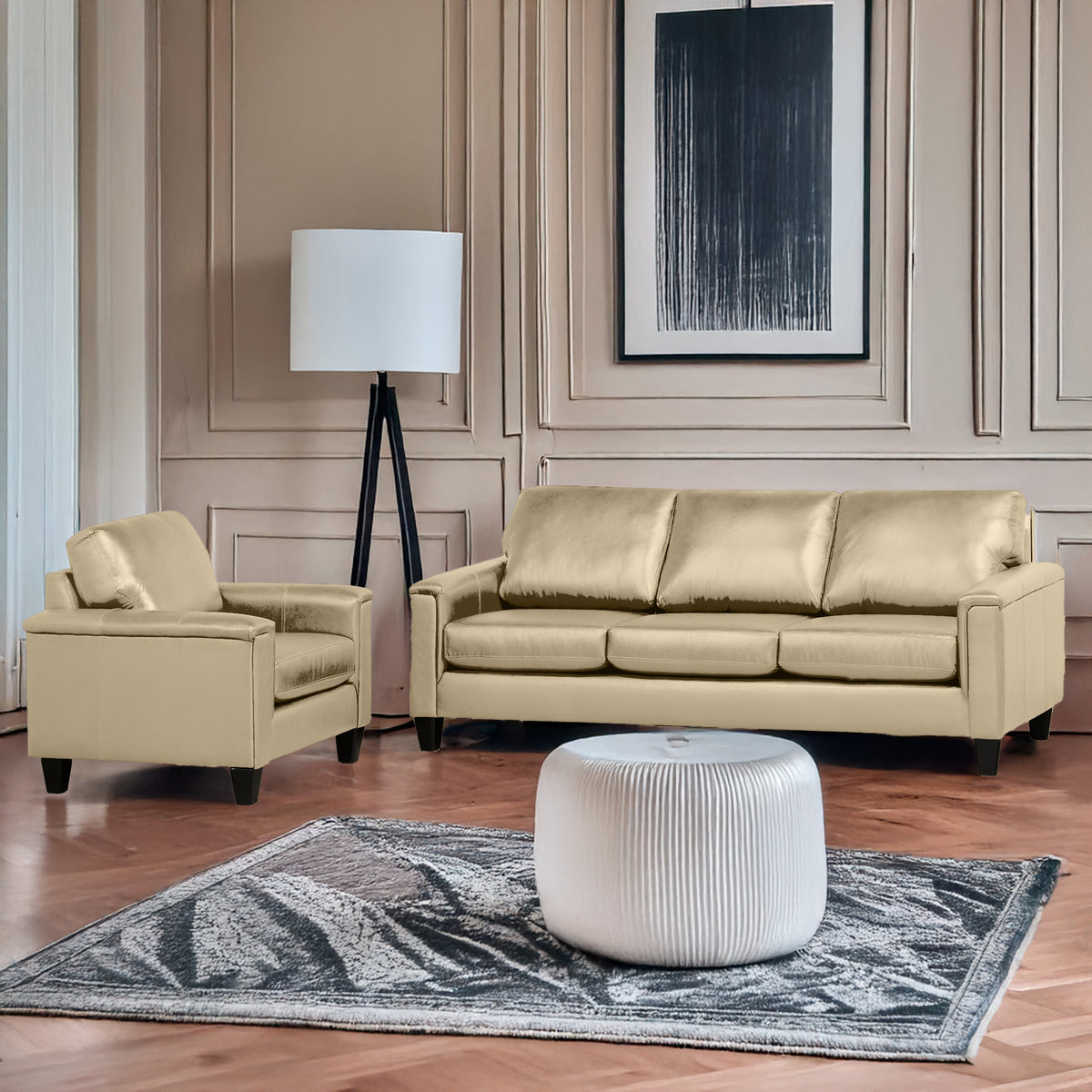 Benson Leather Sofa & Chair Set - Coja