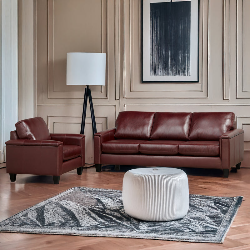 Benson Leather Sofa & Chair Set - Coja