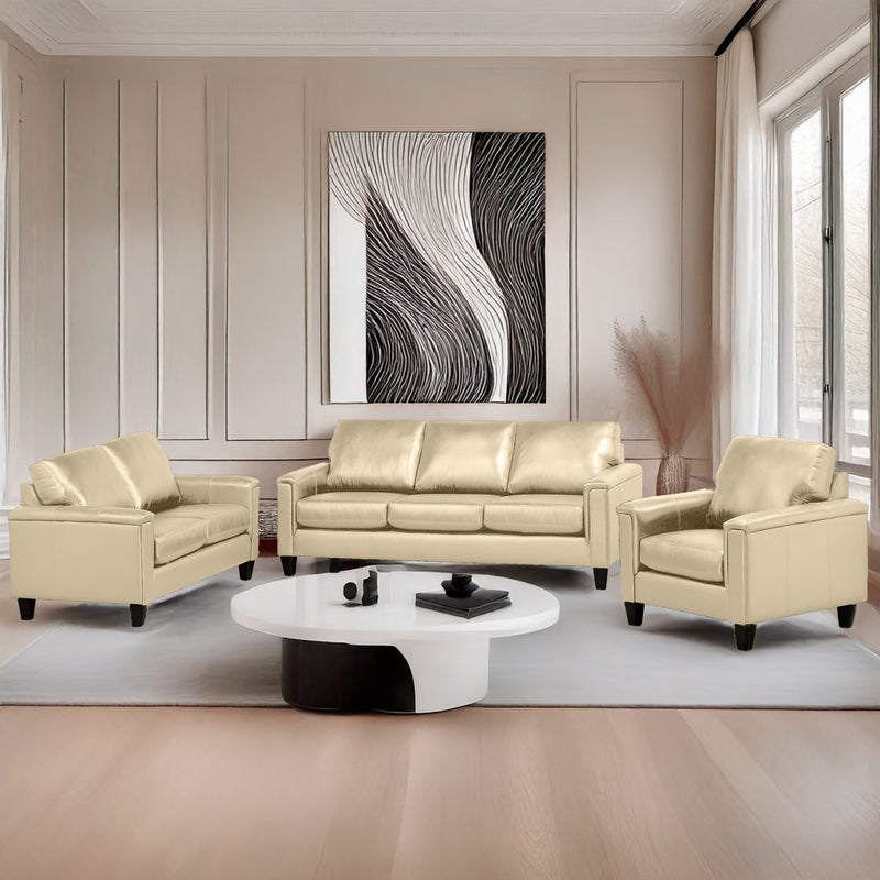Benson Leather Sofa, Loveseat & Chair Set - Coja