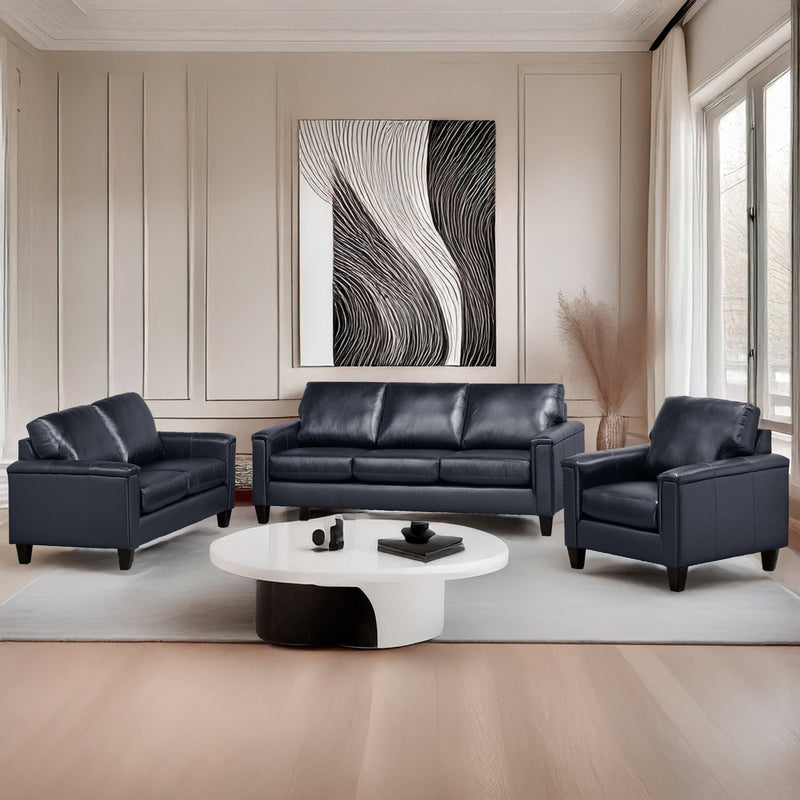 Benson Leather Sofa, Loveseat & Chair Set - Coja
