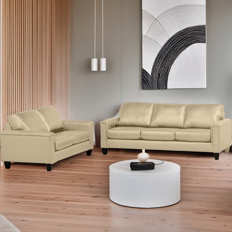 Benson Leather Sofa & Loveseat Set - Coja