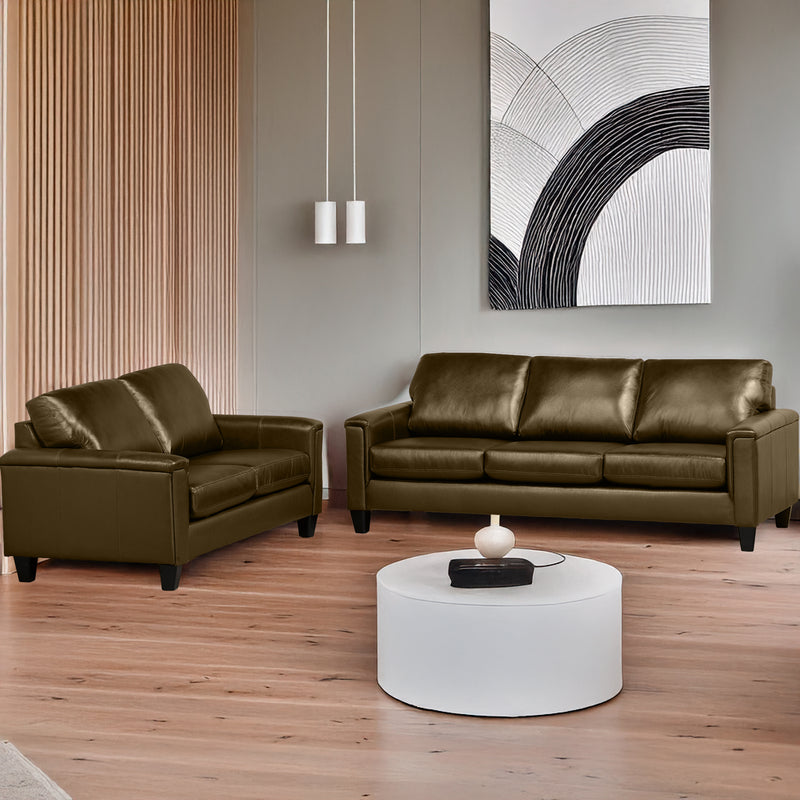 Benson Leather Sofa & Loveseat Set - Coja