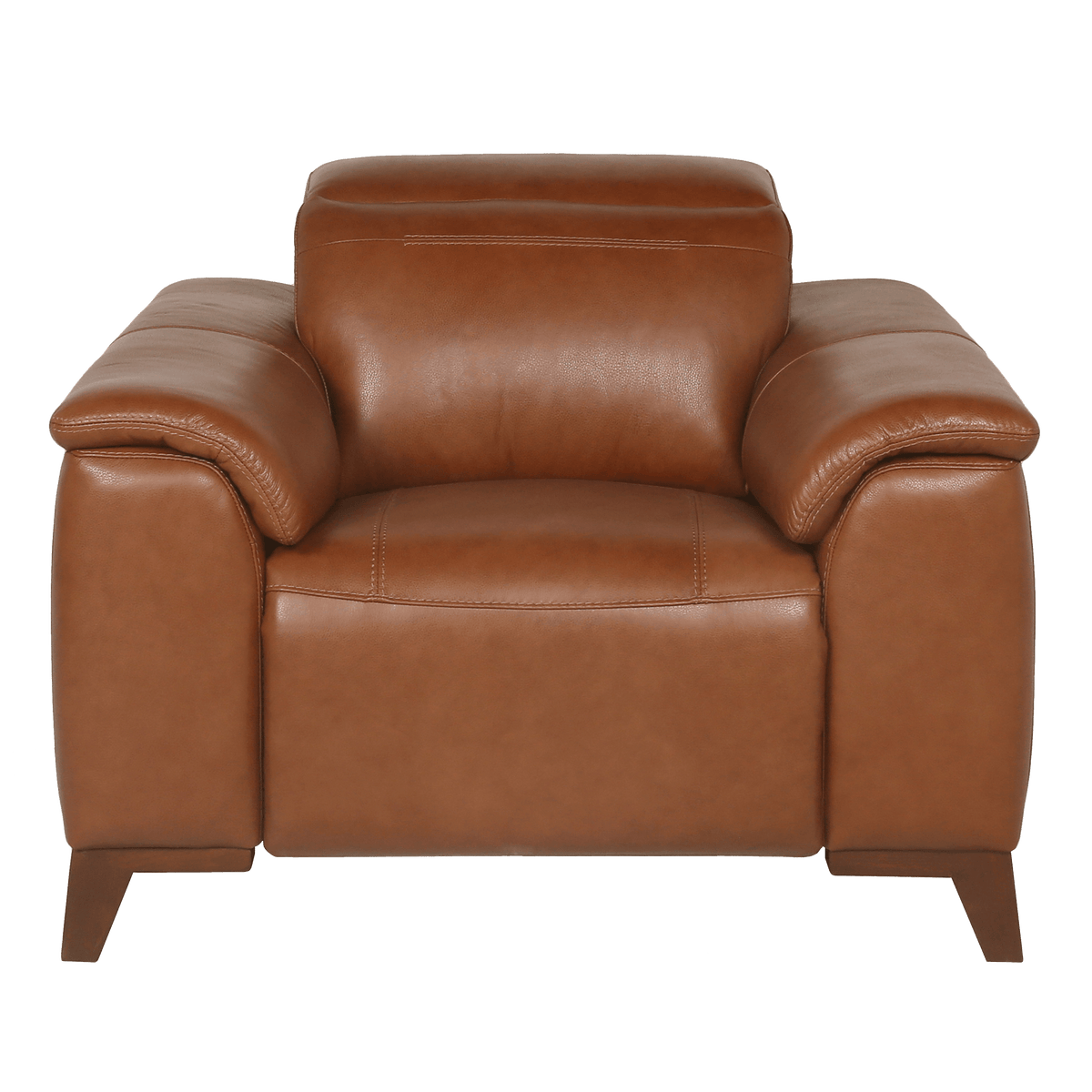 Benxi Dual Power Leather Recliner with Articulating Headrest, Brown